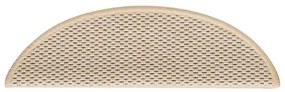 Tapetes escada adesivos aspeto sisal 15 pcs 56x17x3 cm berbere