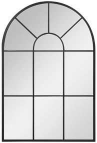 HOMCOM Espelho Decorativo de Parede 60x91 cm Espelho de Metal para Sala de Jantar Dormitório Entrada Estilo Moderno Preto