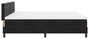 Cama Box Spring com Colchão vidaXL Preto Super King Veludo