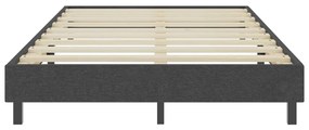 Cama boxspring 120x200 cm tecido cinzento-escuro