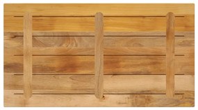 Tampo de mesa retangular 120x50x2,5 cm mangueira áspera maciça