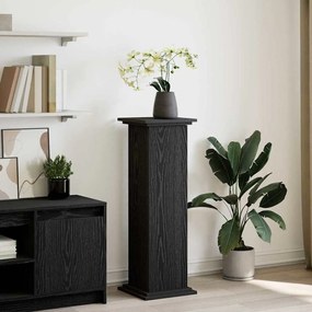 vidaXL Suporte de Exibição com Armazenamento Carvalho Preto 31x30x90 cm Madeira de Engenharia