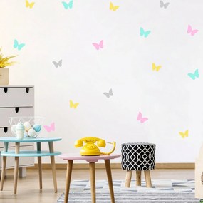 Autocolantes para quarto de criança - Borboletas coloridas