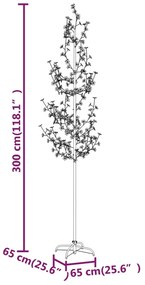 Cerejeira com 368 luzes LEDs 300 cm branco quente