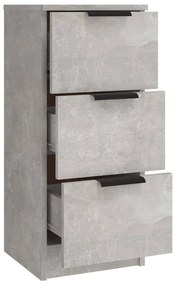 Aparadores 3 pcs derivados de madeira cinzento cimento