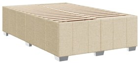 Cama boxspring com colchão 120x190 cm tecido cor creme