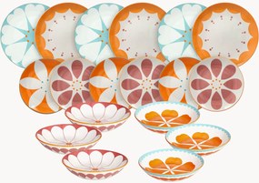 Conjunto de loiça em porcelana Moon, 6 pessoas, conjunto de 18