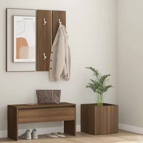 Conjunto móveis de corredor derivados madeira carvalho castanho