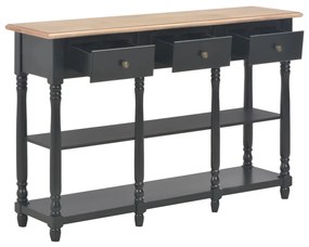 Mesa consola 110x30x76 cm derivados de madeira preto