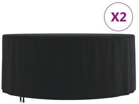 Capas p/ mobília de jardim 2 pcs Ø 182x71 cm tecido oxford 420D