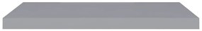 Prateleiras parede suspensas 4 pcs 80x23,5x3,8cm MDF cinzento
