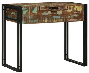 vidaXL Mesa de Maquilhagem 90x50x75 cm Madeira Sólida Recuperada