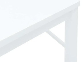 Cadeiras de jantar 2 pcs madeira de seringueira maciça branco