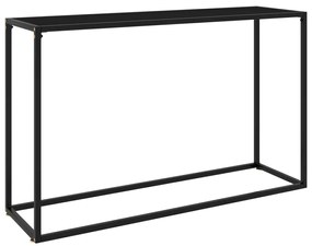 Mesa consola 120x35x75 cm vidro temperado preto