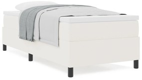 Cama Box Spring com Colchão Creme 80x200 cm Tecido de Corduroy