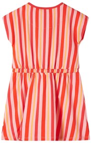 Vestido de criança com cordão rosa e vermelho 128
