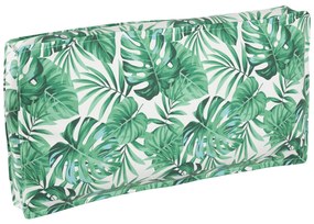 vidaXL Almofada Palete para Assento/Encosto Padrão de Folhas 120x60x12 cm Tecido Oxford