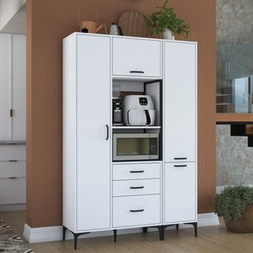 Armário Alto de Cozinha "Stella " - Branco - Design Moderno
