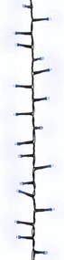 Cordão de luzes compacto 2000 luzes LED 45 m PVC azul