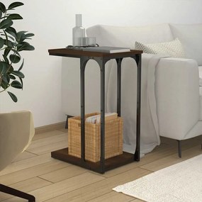 Mesa de apoio 40x30x60cm derivados de madeira carvalho castanho