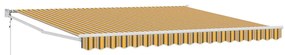 Toldo Retrátil Automático Listras Multicoloridas 400x300 cm