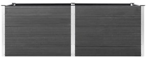 Canteiro elevado de jardim 250x100x91 cm WPC cinzento