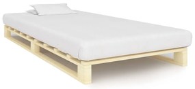 Estrutura de cama em paletes pinho maciço 100x200 cm