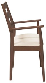 Cadeiras de jantar com almofadões 2 pcs madeira maciça castanho