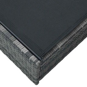 Espreguiçadeira VidaXL Cinza 60x200x27 cm Vime Sintético