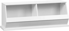 HOMCOM Móvel 2 compartimentos caixas de arrumação em MDF - dim. 90L x 36l x 35H cm -branco | Aosom Portugal