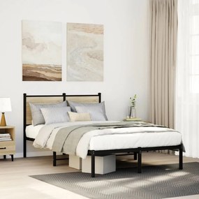 Estrutura de cama sem colchão 120x200 cm metal carvalho sonoma