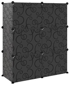Sapateira 84,5x31x93,5 cm PP preto