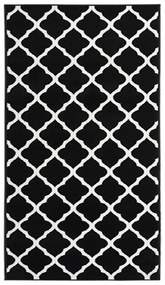 vidaXL Passadeira 100x200 cm polipropileno preto e branco