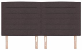 Cabeceira Design Linhas Castanho Escuro 180 cm Tecido
