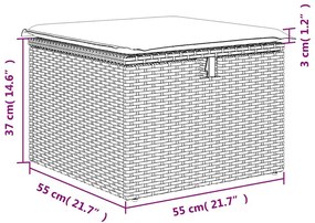 2 pcs conjunto sofás de jardim c/ almofadões acácia e vime PE
