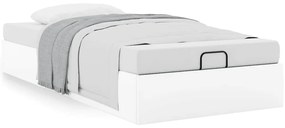 Estrutura de cama otomana sem colchão 90x200 cm branca