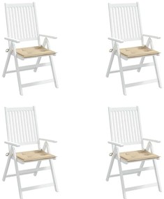 Almofadões p/ cadeiras de jardim 4 pcs tecido oxford bege