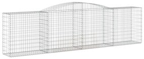 Cestos gabião arqueados 2pcs 400x50x100/120cm ferro galvanizado