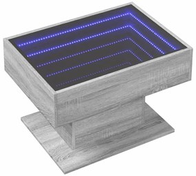 Mesa de centro c/ LEDs 70x50x45 cm derivados de madeira