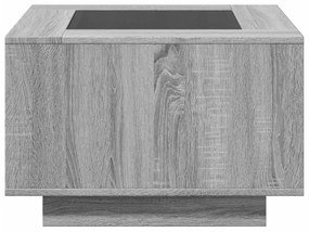 Mesa de centro c/ LEDs 60x60x40 cm derivados de madeira