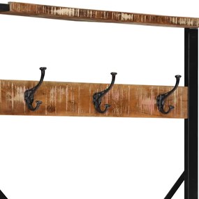 Suporte para roupas 80x40x190 cm madeira reciclada maciça