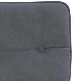Cadeiras de jantar 6 pcs veludo cinzento-escuro