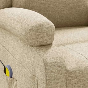 Poltrona de massagens tecido cor creme