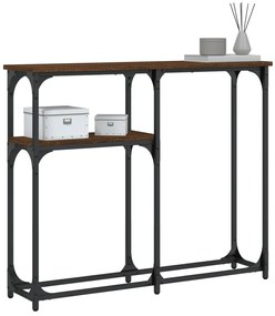 Mesa consola 90x22,5x75 cm derivados madeira carvalho castanho