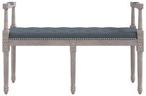 Banco 110x40x70 cm veludo cinzento-escuro