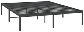 Estrutura de cama 140x200 cm metal preto