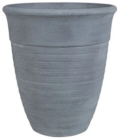 Vaso para plantas em pedra cinzenta 50 x 50 x 58 cm KATALIMA Beliani