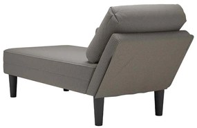 Chaise lounge com almofada tecido corduroy cinzento claro