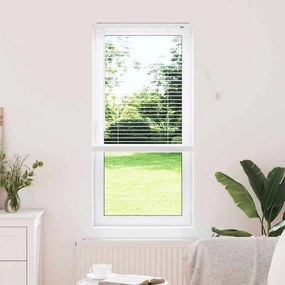 vidaXL Persiana de Janela com cortinas Outros Manual Branco 80 x 130 cm Alumínio