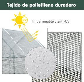 Estufa de Jardim Estufa Caseira com 4 Prateleiras Porta Enrolável Cobe